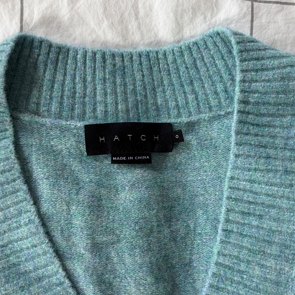 Hatch Seafoam V-Neck Maternity Sweater